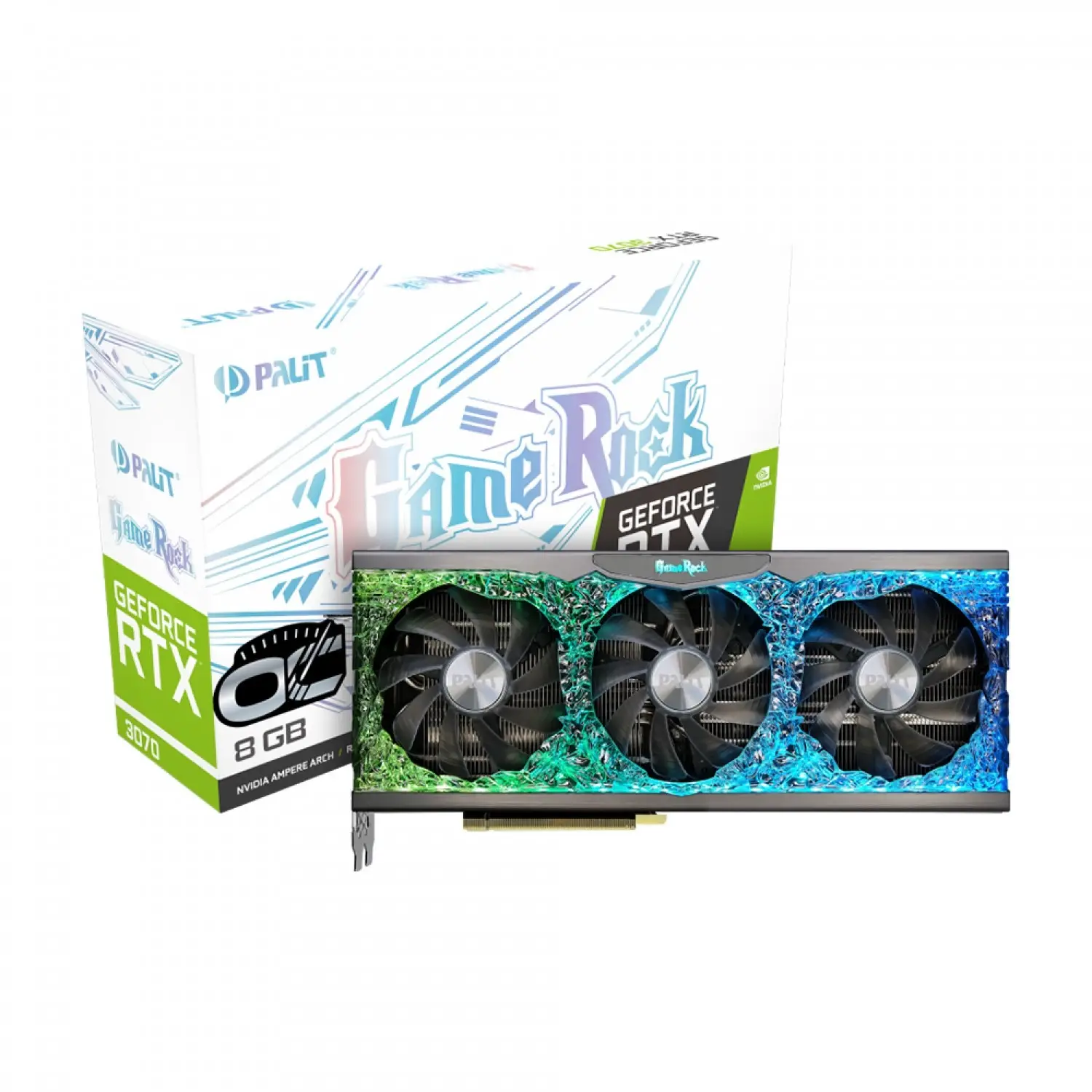 کارت گرافیک استوک Palit RTX 3070 GameRock OC 8GB