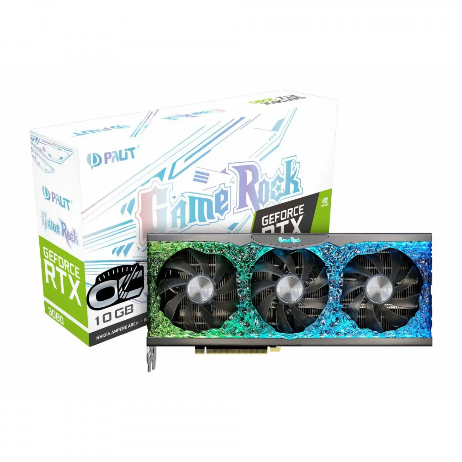 کارت گرافیک استوک Palit RTX 3080 GameRock OC 10GB