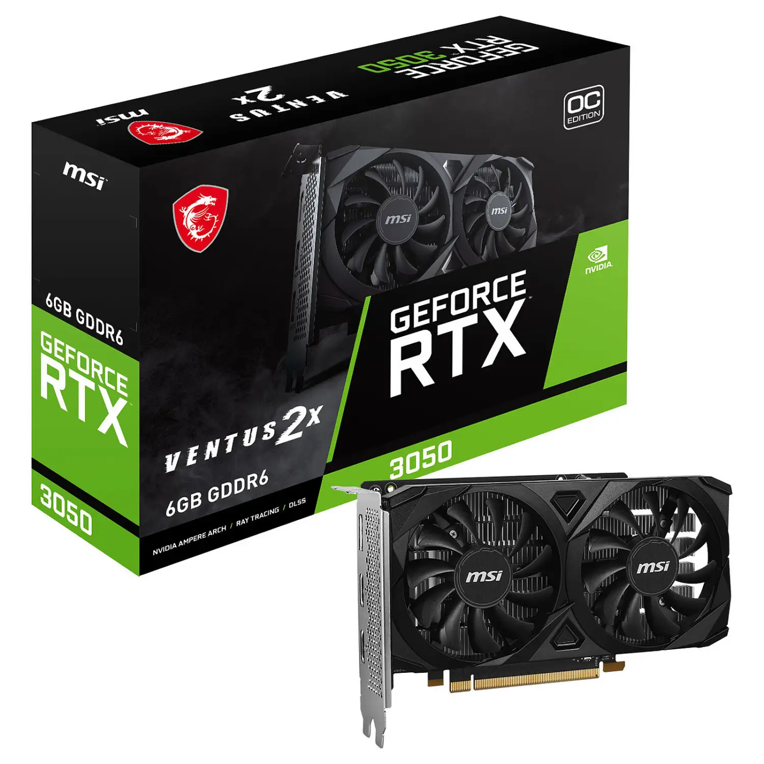 کارت گرافیک MSI RTX 3050 Ventus 2X 6G OC